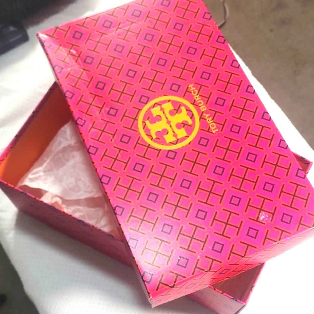 Tory Burch Pink and Orange Shoe BOX - Picture 1 of 6